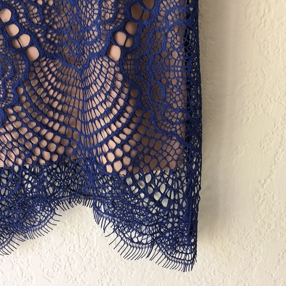 For Love and Lemons Grace blue lace mini skirt - Picture 2 of 8